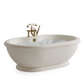 Baignoire îlot 170x80 cm en résine minérale ivoire style classique
